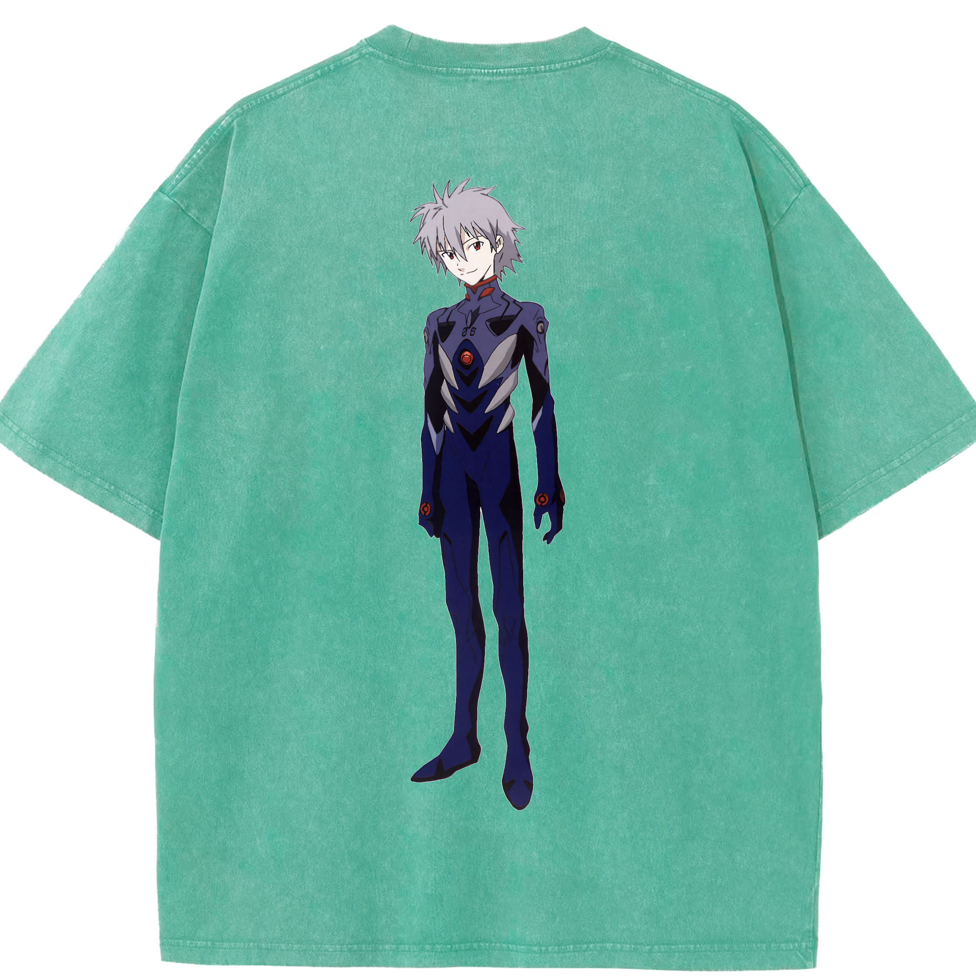 （画像用） EVA 新世紀エヴァンゲリオン 綿100% ヴィンテージ風 半袖Tシャツ（背面プリント）